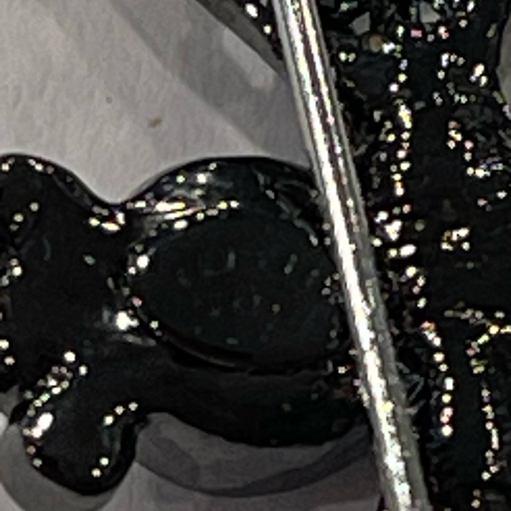 Vintage Multicolor Rhinestone Dragonfly Brooch Black Metal  Has Crown Mark - Picture 10 of 16